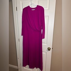 Magenta Alexia Admor Draped Bodice Wide Leg Jumpsuit